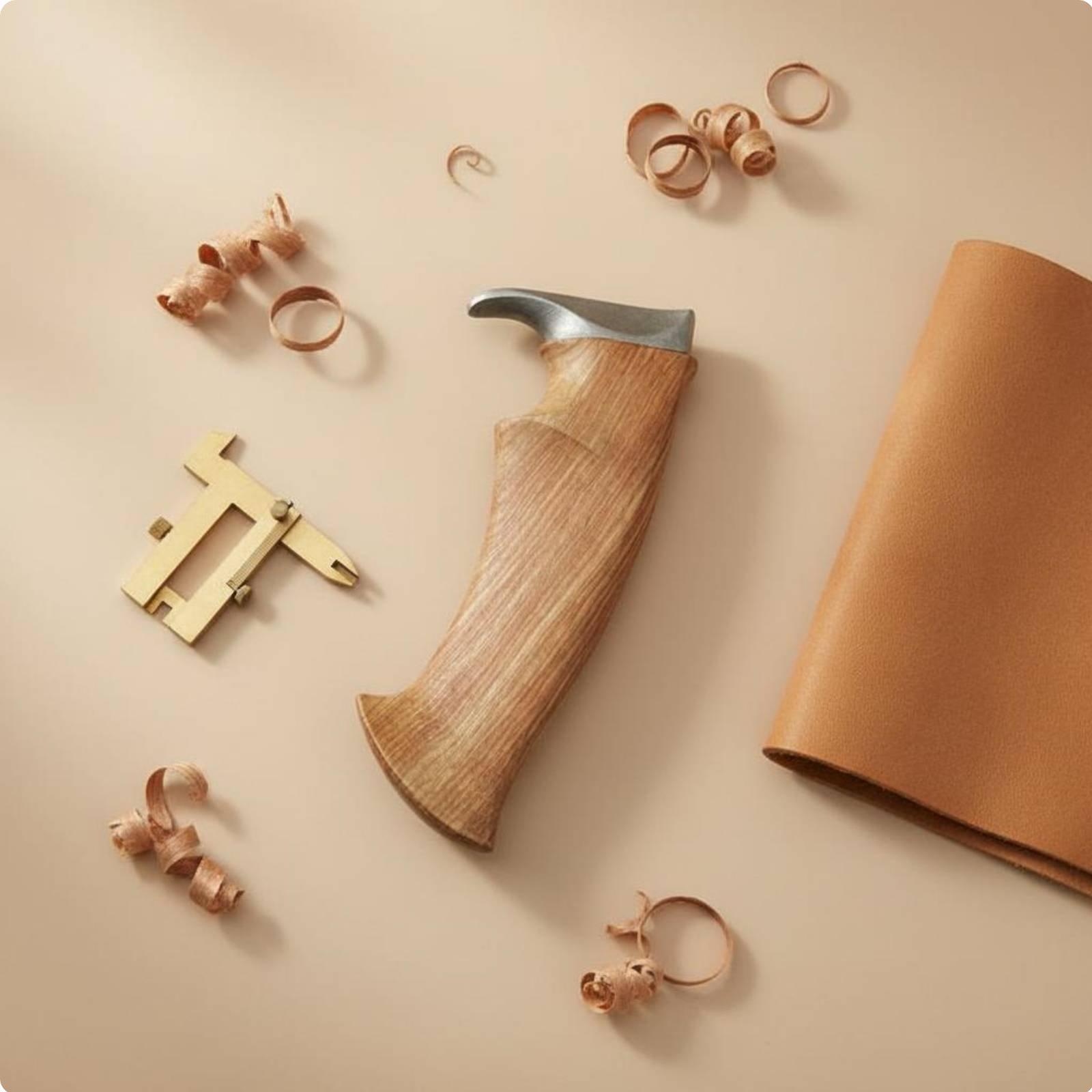 Building Block Mini - Handle Material Customizable Wooden DIY Assembly
