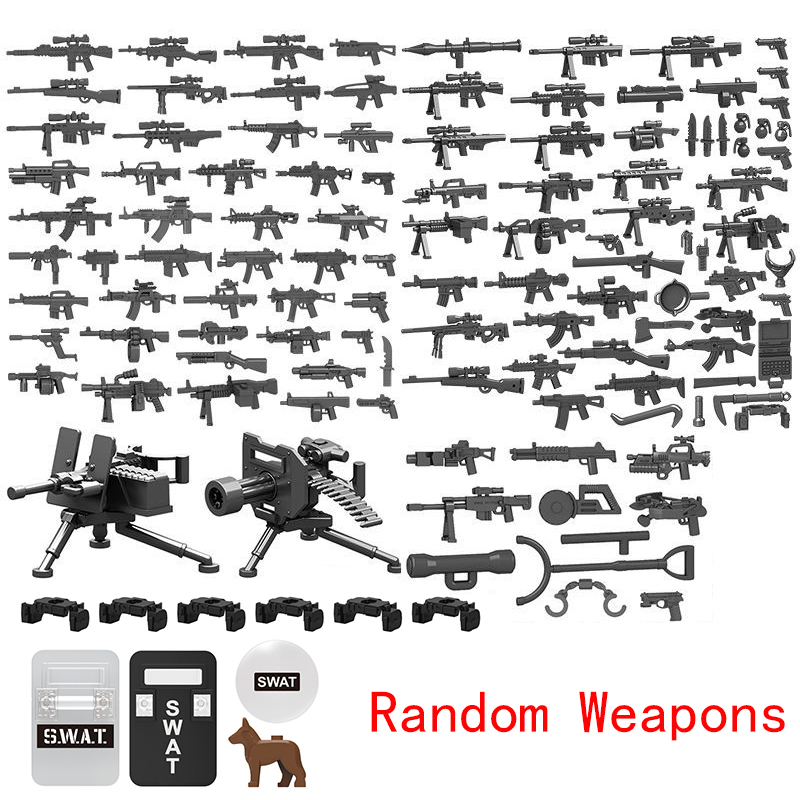 25/50/100Pcs Military Weapons  - đánh giá và giá Lego Minifigure Holder