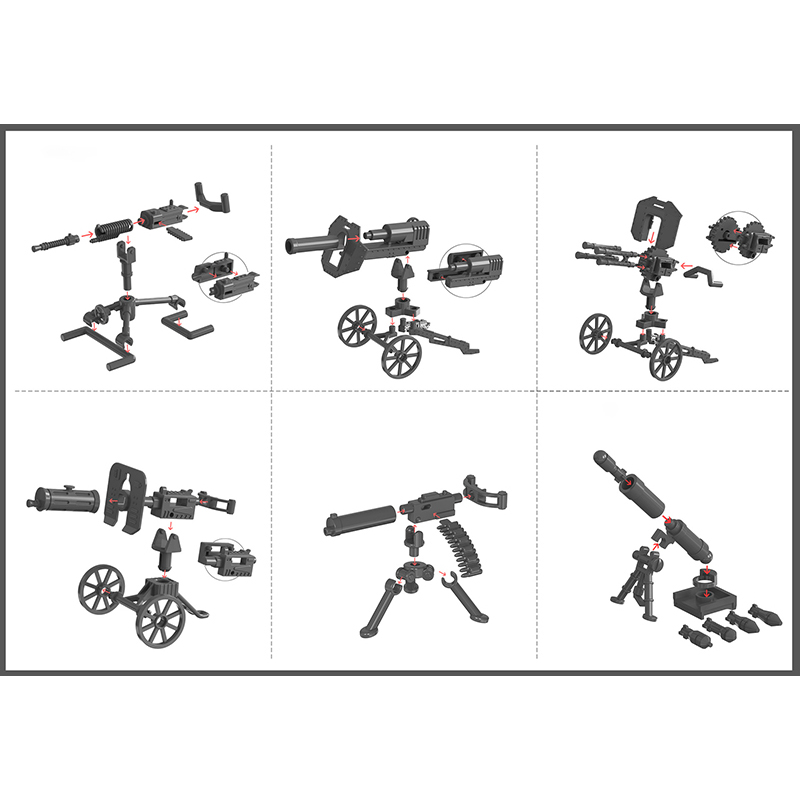 25/50/100Pcs Military Weapons  - đánh giá và giá Lego Minifigure Holder