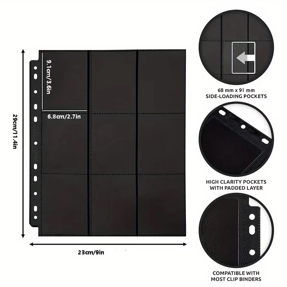 10Pack Black 9-Pocket A4 Tradi - đánh giá và giá Trading Card Binder